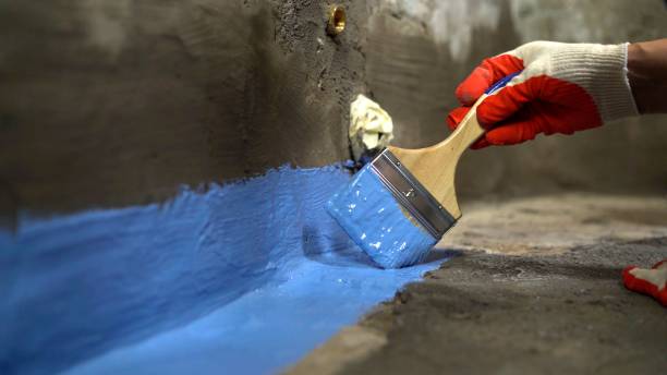 Commercial Waterproofing project at a Twin Lake, MI business property by SJ Waterproofing Pros